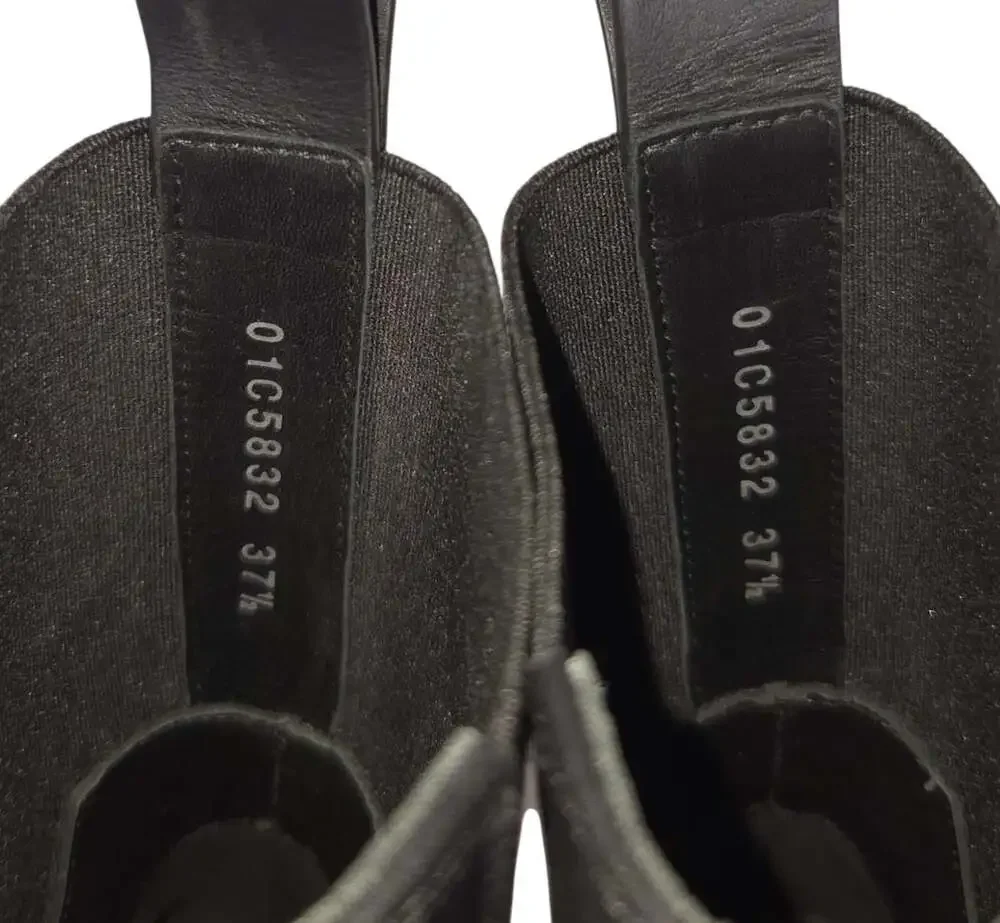 Rick Owens Beatle Bogun Boots US 7.5 EU 37.5 Womens Black Calf Leather $1860